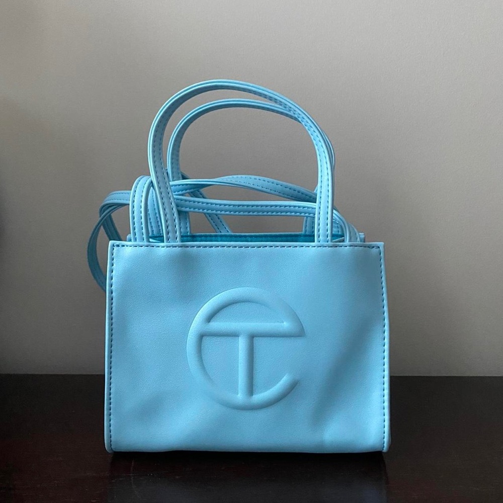 Telfar Blue Mini Shopping Bag